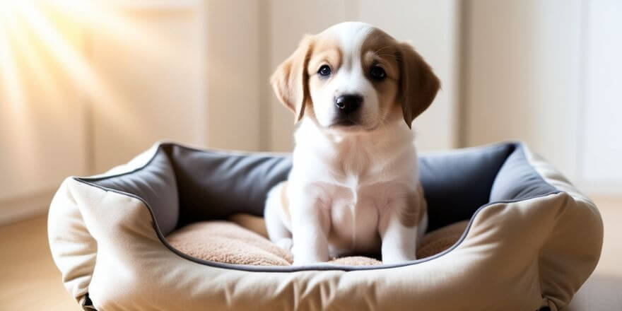 Welpe pinkelt ins Körbchen: Was du tun kannst